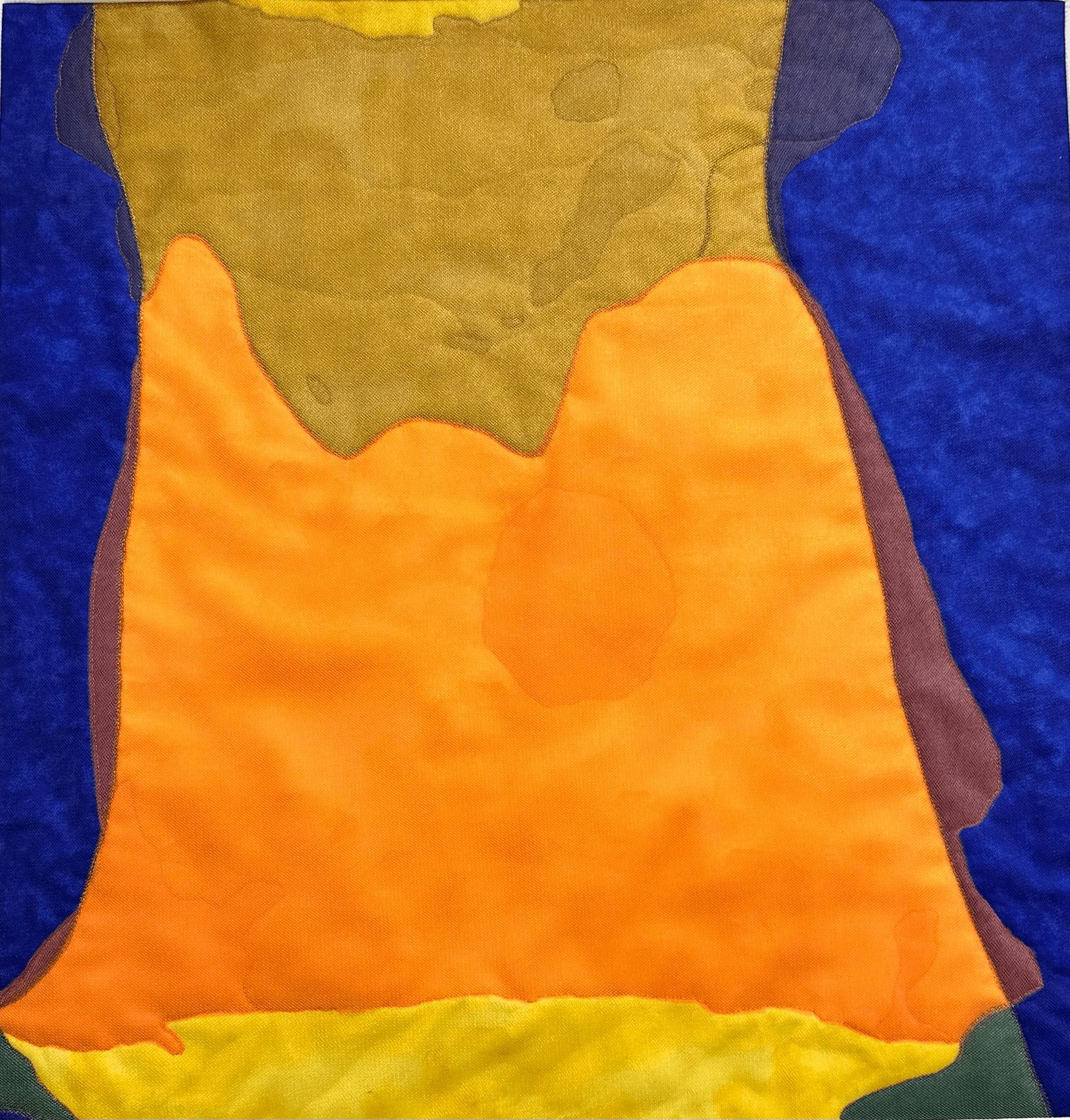 Quilted Interpretation of Helen Frankenthaler's Orange Mood (1966)